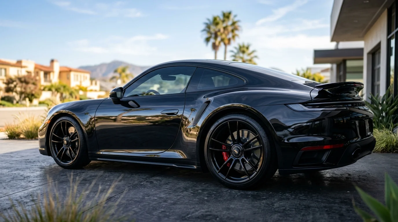 Paint correction inspection before PPF installation in San Diego