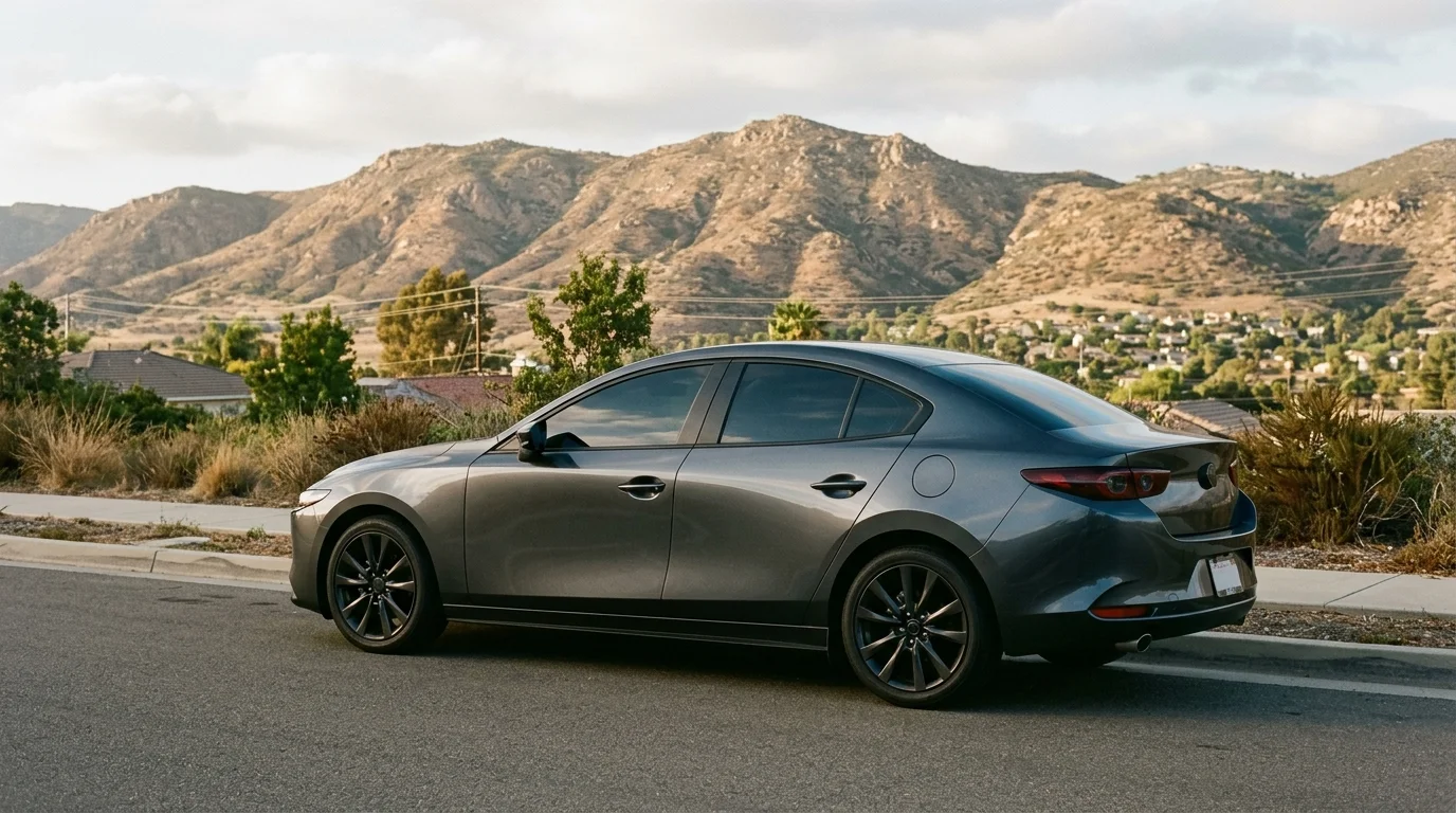 Modern car with tinted windows parked in Santee